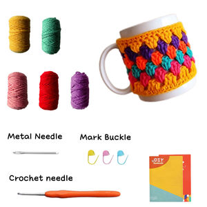 Copri Tazza all'Uncinetto Fatto a Mano, Copertura Termica per Tazza, Scaldacaffè Isolante, Porta Tumbler Personalizzabile con Logo, Regalo - Product Image 2