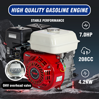 Moteur à essence monocylindre TLJ Factory TJ170F, 4 temps, 7 CV/208 cm³, 3600 tr/min, refroidissement par air, Euro 5, pompe à eau haute performance