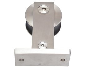 Système de quincaillerie pour porte coulissante de grange en <span class=keywords><strong>acier</strong></span> inoxydable 304 de 6,6 pieds avec décoration de style rustique et design farmhouse - Product Image 5