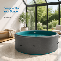Piscine gonflable portable personnalisée, technologie Drop Stitch, grande taille pour 4/6/8 personnes, avec échelle, pour enfants et adultes