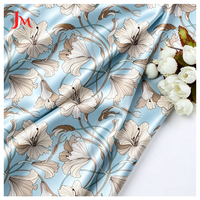 Nouveau design très demandé : Rouleau de tissu satiné 100 % polyester à motif floral imprimé pour robe de mariée