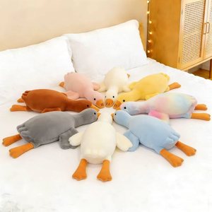 Peluche d'oie blanche de grande taille, effet teint, jaune, blanc, bleu, rose, jouet en peluche, <span class=keywords><strong>animal</strong></span> volant, coussin décoratif - Product Image 1