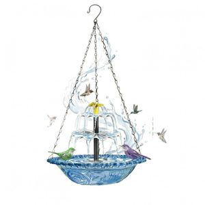 Fontaine Solaire Suspendue pour Bain d'<span class=keywords><strong>Oiseaux</strong></span>, Bol Cascade à Trois Niveaux, Décoration de Jardin Extérieur, Attire les <span class=keywords><strong>Oiseaux</strong></span> et les Colibris 2026 - Product Image 6