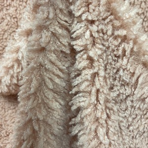 Mode nouveau tissu en peluche à carreaux frisés <span class=keywords><strong>laine</strong></span> bouclés Pile polaire tissu 100% recycler tissu tricoté pour femmes 'Coat - Product Image 4