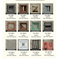 Briques décoratives légères en céramique expansée et PU, blocs de ciment à 9 grilles pour la conception de cloisons double face