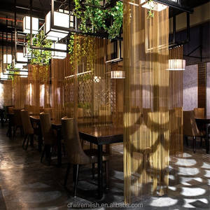 Cortinas de Bolas y Cadenas Metálicas para Interiores Modernos, Malla de Cadena de Bolas de Aluminio para Exhibición en Escaparates - Product Image 3