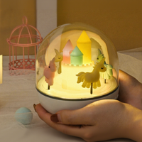 Lampe d'ambiance rotative avec télécommande, minuterie, 8 haut-parleurs musicaux intégrés, lampe d'ambiance LED pour la chambre à coucher, décoration de la maison