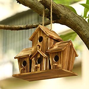 รังนกไม้ทำมือธรรมชาติแบบกำหนดเองสำหรับกลางแจ้ง สามารถแขวนได้ - Product Image 3