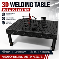 Nouvelle table de soudage 3D robuste en acier nitrué modulaire avec système de serrage, garantie 1 an pour atelier de travail des métaux