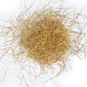 Fibre d'acier droite recouverte de cuivre, laine d'acier hachée, fibre d'acier pour béton, fibre d'acier ultra-fine pour ciment - Product Image 1