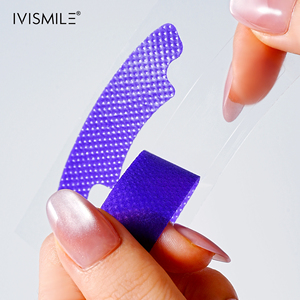 Fabrieksgemaakte, op maat gemaakte, hoogviskeuze tandenbleekstrips met aangepast logo, droge, natuurlijke, peroxidevrije, paarse witmakende <span class=keywords><strong>strips</strong></span> - Product Image 5