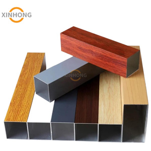 Trang trí Anodized nhôm ống ngoài trời NHÔM VUÔNG Ống gỗ hạt hình chữ nhật nhôm phần hàng rào Bảng điều chỉnh hồ sơ - Product Image 1