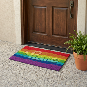 Couleur arc-en-ciel avec paillassons imprimés pour la maison et la zone d'entrée Tapis antidérapant doux et soyeux au prix de gros - Product Image 4