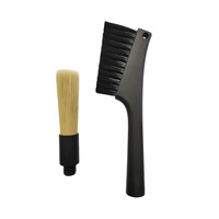 Brosse de nettoyage pour porte-filtre à café avec manche en bois, poils rigides, outil de nettoyage pour panier à expresso 54mm 58mm pour barista