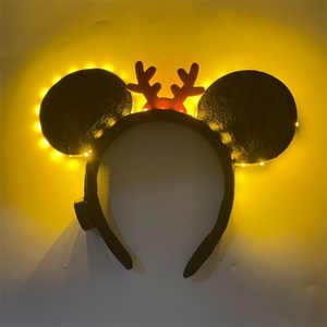 Diadema Luminosa LED con Orejas de Mickey, Accesorio para el Cabello con Orejas de Ratón Brillantes, Artículos para Fiestas de Cumpleaños para Niños y Niñas, Accesorios para la Cabeza de Navidad - Product Image 4