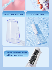 2025 NUEVO 300ML <span class=keywords><strong>Irrigador</strong></span> oral inalámbrico recargable 5 modos <span class=keywords><strong>de</strong></span> trabajo Impermeable IPX7 Flosser <span class=keywords><strong>de</strong></span> agua - Product Image 5