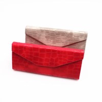 Étui à lunettes à motif ondulé, magnétique, en PU, personnalisé, léger, portable