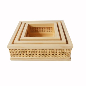 rattan-woven storage basket