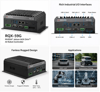 Contrôleur de robot IA Jetson AGX Orin, ordinateur industriel embarqué ROS2 RQX-59G