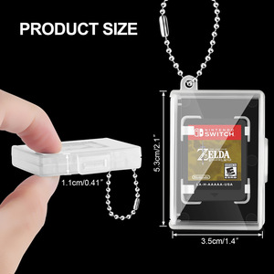 Pour Nintendo pour <span class=keywords><strong>Switch</strong></span> 2 <span class=keywords><strong>OLED</strong></span> carte boîte de <span class=keywords><strong>rangement</strong></span> en plastique TF carte mémoire porte-clés étui avec 2 cartes de jeu capacité de stockage - Product Image 3