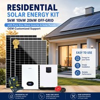 Système solaire résidentiel 3000W hors réseau avec kit onduleur solaire et stockage de batterie au lithium pour l'indépendance énergétique de la maison