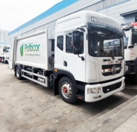 Camion compacteur de déchets à chargement arrière 14m³ 12m³ pour la collecte et le transport de déchets, certifié CCC