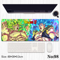 Tapis de souris personnalisés DRAGON BAII Goku Shenron Vegeta Anime, 80x30x0.3cm, taille clavier, tapis de souris de jeu