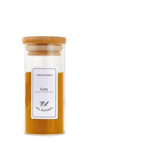 Kitchen High Quality Clear Storage Glass <b>Spice</b> <b>Jar</b> with Bamboo Lids Hand Blown Mason <b>Jar</b> Cover - Product Image 6