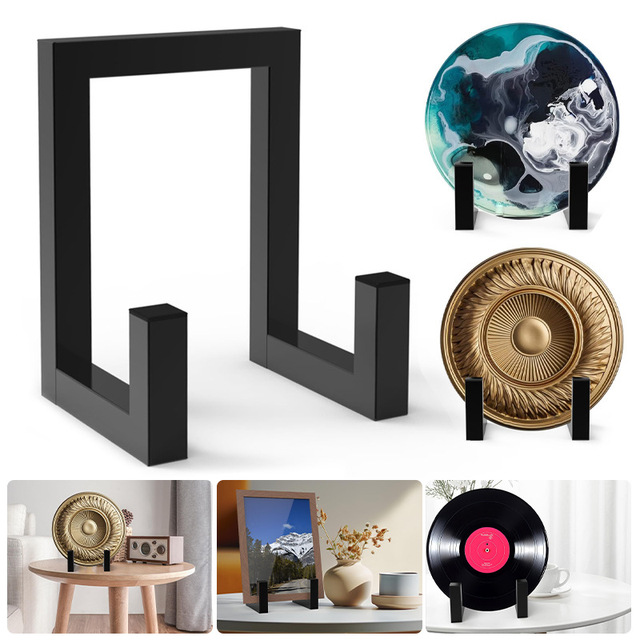 Metal Minimalist Nordic Style L-shaped Movable Record Display Rack Photo Frame Artwork Storage Vinyl Record Shelf Display Stand