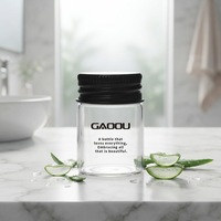 Tube à essai et pot en verre transparent à fond plat avec logo estampé or, capacité 1OZ 2OZ 3OZ 4OZ, utilisés pour le stockage de différents produits