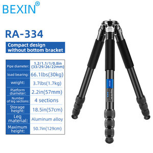 Bexin <span class=keywords><strong>New</strong></span> Hợp Kim Nhôm CNC Gia Công <span class=keywords><strong>Tripod</strong></span> Máy Ảnh Chuyên Nghiệp <span class=keywords><strong>Tripod</strong></span> Với 1/4 "Và 3/8" Chuyển Đổi Vít Cho Máy Ảnh Kỹ Thuật Số - Product Image 2