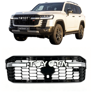 Accessoires de carrosserie pour voiture, calandre de pare-chocs avant pour <span class=keywords><strong>Toyota</strong></span> <span class=keywords><strong>Land</strong></span> <span class=keywords><strong>Cruiser</strong></span> LC300 <span class=keywords><strong>GR</strong></span> <span class=keywords><strong>Sport</strong></span> 2022-2024, grille d'admission d'air automatique - Product Image 1