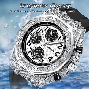 Reloj de Cuarzo para Hombre Sanda 7026, 6 Agujas, Calendario, Luminoso, Resistente al Agua, con Diamantes, Estilo Casual y de Negocios - Product Image 5