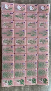 Fichas de Mahjong de Lujo Mary Benson, Línea Mahjong, Acrílicas, 160 Piezas, 4 Capas, Rosa Claro, Rosa Flor de Cerezo, Rosa Pálido, Rosa Melocotón - Product Image 4