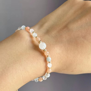 <span class=keywords><strong>Piedra</strong></span> lunar delicada, cuarzo rosa, regalo <span class=keywords><strong>de</strong></span> <span class=keywords><strong>fertilidad</strong></span> <span class=keywords><strong>de</strong></span> Aguamarina para mamá, pulsera <span class=keywords><strong>de</strong></span> cristal <span class=keywords><strong>de</strong></span> embarazo saludable ajustable - Product Image 2