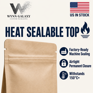 ถุงคราฟท์แบบตั้งได้ US Side Gusset ขนาด 10*20*6 ซม. (4*7.9*2.4 นิ้ว) หนา 300 ไมครอน ซิปล็อคปิดผนึกได้ สำหรับบรรจุข้าว เมล็ดกาแฟ อาหาร  OEM - Product Image 6