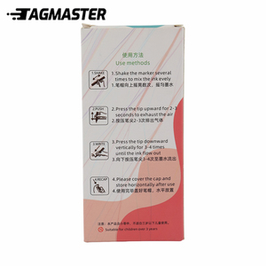 Lot de marqueurs à <span class=keywords><strong>craie</strong></span> <span class=keywords><strong>liquide</strong></span> à pointe plate de 6mm-8 couleurs chacune | Marque Tagmaster - Product Image 3