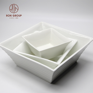 Restaurant <strong>Square</strong> Shape <strong>Dinner</strong> <strong>Set</strong> Plate White Porcelain Ceramic Custom Bowl Salad Oval Platter Dinnerware <strong>Sets</strong> - Product Image 1