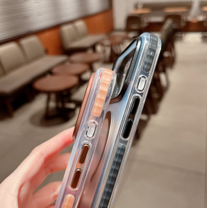 Funda Magnética Transparente Degradada de Lujo y Alta Calidad para iPhone 17 Air, Diseño Naranja para iPhone 17 Pro Max - Product Image 4