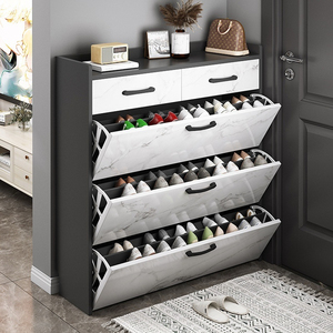 <span class=keywords><strong>Meuble</strong></span> à <span class=keywords><strong>chaussures</strong></span> portable ultra-fin à trois niveaux, style minimaliste moderne, en bois, pour l'entrée de la maison, le salon, les appartements et les hôtels - Product Image 2