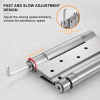 Charnière à ressort à double action en acier inoxydable, charnière à ressort à fermeture automatique bidirectionnelle pour portes de portail en fer
