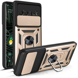 Lichicase coque rigide robuste pour téléphone portable pour <span class=keywords><strong>Google</strong></span> Pixel 6 Pro couverture de téléphone hybride avec porte-anneau à 360 degrés - Product Image 2
