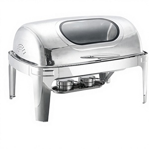 Juego Profesional de Recipientes para Calentar <span class=keywords><strong>Comida</strong></span> de Acero Inoxidable de 9L, Estándar 1/1 GN, para Buffet, Catering, Hotel, Banquete, Restaurante - Product Image 1