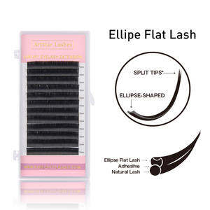Doble punta 0,15mm 0,20mm coreano PBT suave Natural mate plano elipse extensiones de pestañas modelo clásico de pestañas con C CC Durl - Product Image 5