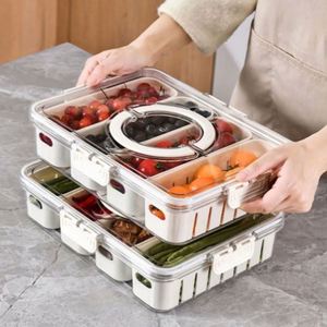 Contenedor Ecológico para Aperitivos de Cocina, con Compartimento Divisor Portátil y Tapa, para Alimentos, Dulces, Verduras y Galletas - Product Image 5