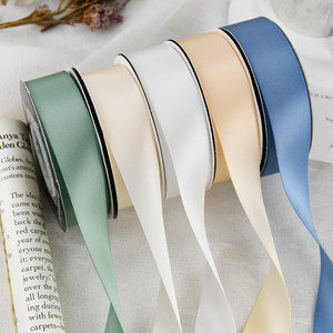 <span class=keywords><strong>Cinta</strong></span> de Raso de Poliéster de Doble Cara Encriptada, Rollo de Accesorios para el Cabello, Empaque para Ramos de Flores - Product Image 1