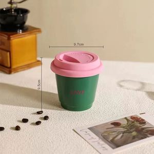 Taza de Viaje Portátil de Acero Inoxidable Ecológica de 250 ml con Logotipo Personalizable, Tapa de Silicona Reutilizable para Café, Té, Agua, Cerveza - Product Image 3