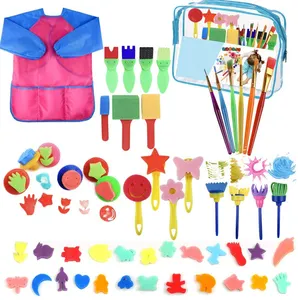 52 Pcs Spons Penselen Kits Schilderij Borstels Diy Kids Art Set