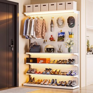 Vendita calda da soggiorno espositore <span class=keywords><strong>pannello</strong></span> <span class=keywords><strong>pannello</strong></span> forato Stand scaffale di stoccaggio in metallo supporto appendiabiti - Product Image 1