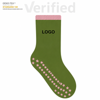 Chaussettes de yoga en coton personnalisées avec logo, tricotées jacquard, antidérapantes, respirantes, pour femme, idéales pour le Pilates, collection automne